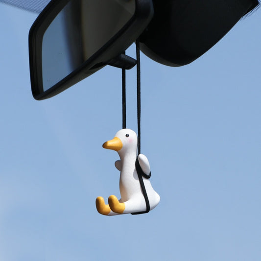 Swinging Duck on a Swing Car Pendant